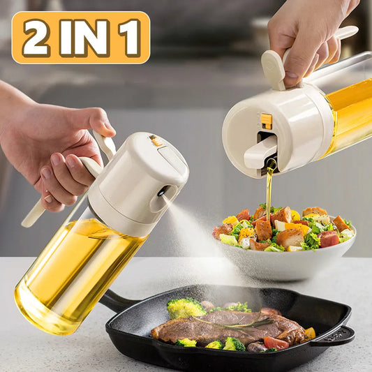 2 In 1 Oil Sprayer Bottle for Cooking Oil